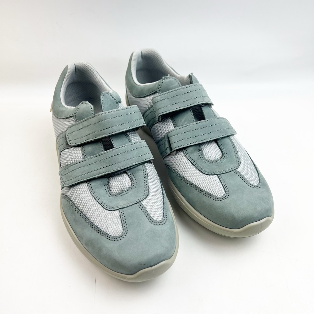 Hotter Active Light Grey Suede Comfort Trainers Men’s 13 Hook Loop EUC.